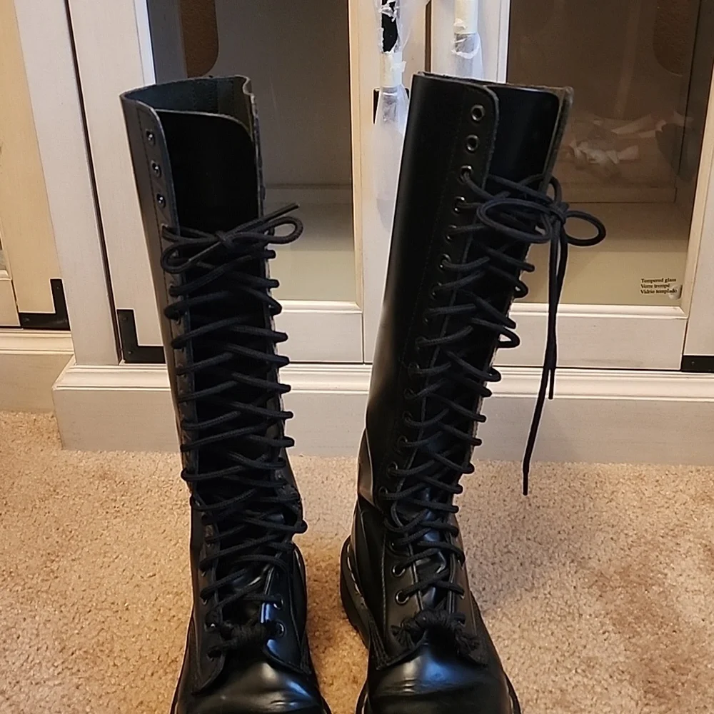 Dr. Martens 20 eyes 9663 Moto Lace-up Boots - Picture 5 of 16